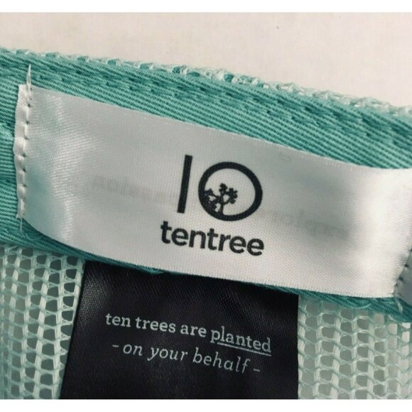 NWT 10 Tree Baseball Cap Mesh Top Adjustable Snap Blue Floral Flat VisorOne Size - Picture 4 of 7